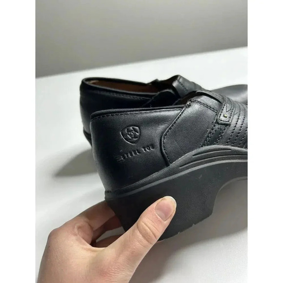 ARIAT Shoes Women's 8.5B Steel Toe Clog Work 10002368 Black Leather Slip On - Picture 4 of 9